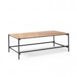 Turin rectangular coffee table with anthracite steel frame and Alaska top TUR1200