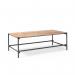 The Dams Turin rectangular coffee table is a sleek and modern piece with an anthracite steel frame and a stylish Alaska top. Its clean lines and minimalist design make it a perfect addition to any living space. The contrast between the dark frame and the light top adds a touch of elegance to the overall look.
