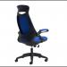 Tuscan high back fabric managers chair with head support - blue TUS300T1-B