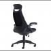 Tuscan high back fabric managers chair with head support - black TUS300T1-K