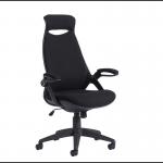 Tuscan high back fabric managers chair with head support - black TUS300T1-K