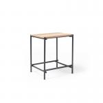 Turin square side table with anthracite steel frame and Alaska top TUS500