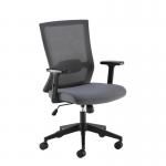Travis grey mesh back operator chair with grey fabric seat and black base TVS300T1-K