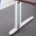 TR10 left hand wave desk 1400mm - silver frame, beech top TWL14SB