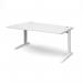 TR10 left hand wave desk 1600mm - white frame, white top TWL16WWH