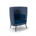 Tilly single seater high back sofa - maturity blue seat and back with range blue sofa body