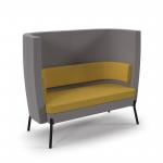 Tilly double seater high back sofa - lifetime yellow seat and back with forecast grey sofa body TY-HBS2-LY-FG