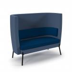 Tilly double seater high back sofa - maturity blue seat and back with range blue sofa body TY-HBS2-MB-RB