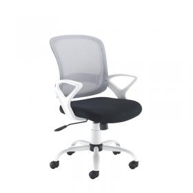 Tyler mesh back operator chair with white frame TYL-300T1