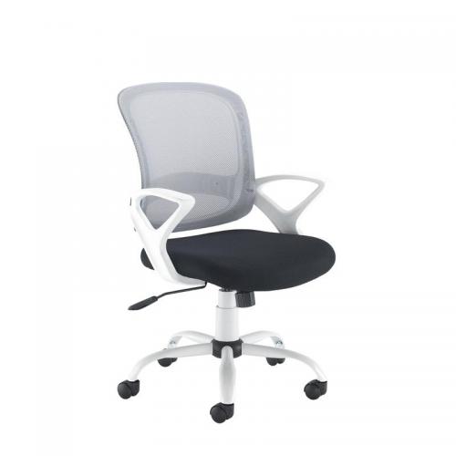 Cheap Stationery Supply of Tyler mesh back operator chair with white frame TYL-300T1 Office Statationery