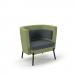 Tilly single seater low back sofa - elapse grey seat and back with endurance green sofa body
