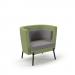 Tilly single seater low back sofa - forecast grey seat and back with endurance green sofa body