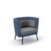 Tilly single seater low back sofa - forecast grey seat and back with range blue sofa body
