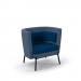 Tilly single seater low back sofa - maturity blue seat and back with range blue sofa body