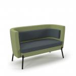 Tilly double seater low back sofa - elapse grey seat and back with endurance green sofa body TY-LBS2-EG-EN