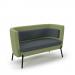 Tilly double seater low back sofa - elapse grey seat and back with endurance green sofa body