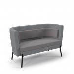 Tilly double seater low back sofa - forecast grey seat and back with late grey sofa body TY-LBS2-FG-LG