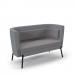 Tilly double seater low back sofa - forecast grey seat and back with late grey sofa body