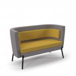 Tilly double seater low back sofa - lifetime yellow seat and back with forecast grey sofa body TY-LBS2-LY-FG