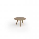 Unity coffee table 800 dia with solid oak leg in kendal oak UCC8-KO