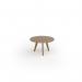 Unity coffee table 800 dia with solid oak leg in kendal oak UCC8-KO