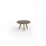 Unity coffee table 800 dia with solid oak leg in nebraska oak UCC8-NO