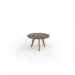 Unity coffee table 800 dia with solid oak leg in nebraska oak UCC8-NO