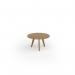 Unity coffee table 800 dia with solid oak leg in oak UCC8-O
