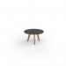Unity coffee table 800 dia with solid oak leg in onyx grey UCC8-OG