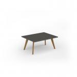Unity coffee table 1000w x 800d with 4x solid oak legs, top in onyx grey UCR108-OG