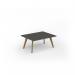 Unity coffee table 1000w x 800d with 4x solid oak legs, top in onyx grey UCR108-OG