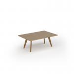 Unity coffee table 1200w x 800d with 4x solid oak legs, top in kendal oak UCR128-KO