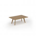 Unity coffee table 1200w x 800d with 4x solid oak legs, top in oak UCR128-O