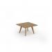 Unity coffee table 800w x 800d with 4x solid oak legs, top in oak UCR88-O