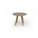 Unity circular dining table 1000 dia with solid oak leg in kendal oak UDC10-KO