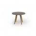 Unity circular dining table 1000 dia with solid oak leg in nebraska oak UDC10-NO