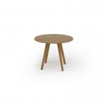 Unity circular dining table 1000 dia with solid oak leg in oak UDC10-O