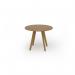 Unity circular dining table 1000 dia with solid oak leg in oak UDC10-O