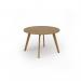 Unity circular dining table 1200 dia with solid oak leg in oak UDC12-O