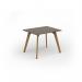 Unity dining table 1000w x 800d with 4x solid oak legs, top in nebraska oak UDR108-NO