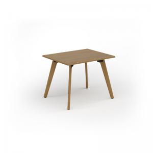 Unity dining table 1000w x 800d with 4x solid oak legs, top in oak