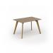 Unity dining table 1200w x 800d with 4x solid oak legs, top in kendal oak UDR128-KO
