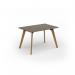 Unity dining table 1200w x 800d with 4x solid oak legs, top in nebraska oak UDR128-NO
