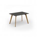 Unity dining table 1200w x 800d with 4x solid oak legs, top in onyx grey UDR128-OG
