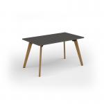 Unity dining table 1400w x 800d with 4x solid oak legs, top in onyx grey UDR148-OG