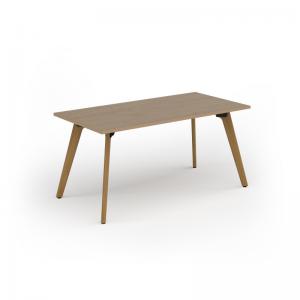 Unity dining table 1600w x 800d with 4x solid oak legs, top in kendal