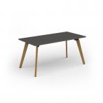 Unity dining table 1600w x 800d with 4x solid oak legs, top in onyx grey UDR168-OG