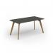 Unity dining table 1600w x 800d with 4x solid oak legs, top in onyx grey UDR168-OG