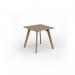 Unity dining table 800w x 800d with 4x solid oak legs, top in kendal oak UDR88-KO