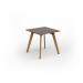 Unity dining table 800w x 800d with 4x solid oak legs, top in nebraska oak UDR88-NO